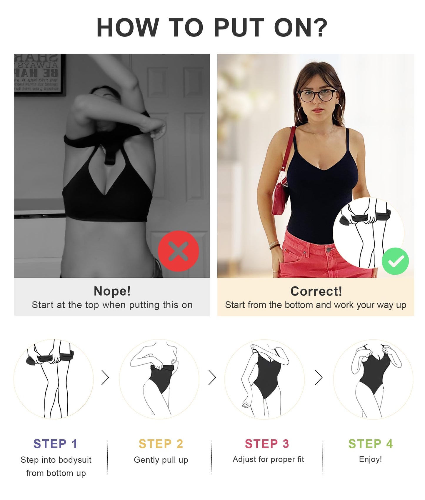 Women's Shapewear Bodysuit Tummy Control Seamless Body Shaper