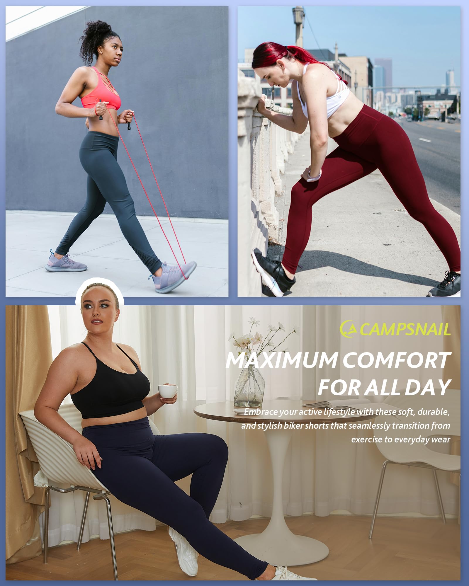 4 Pack High Waisted Leggings for Women - Tummy Control Yoga Pants Workout Set