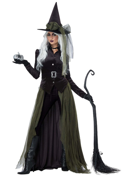 Cool Witch Costume - Women's Gothic Witch Outfit with Hat and Cape