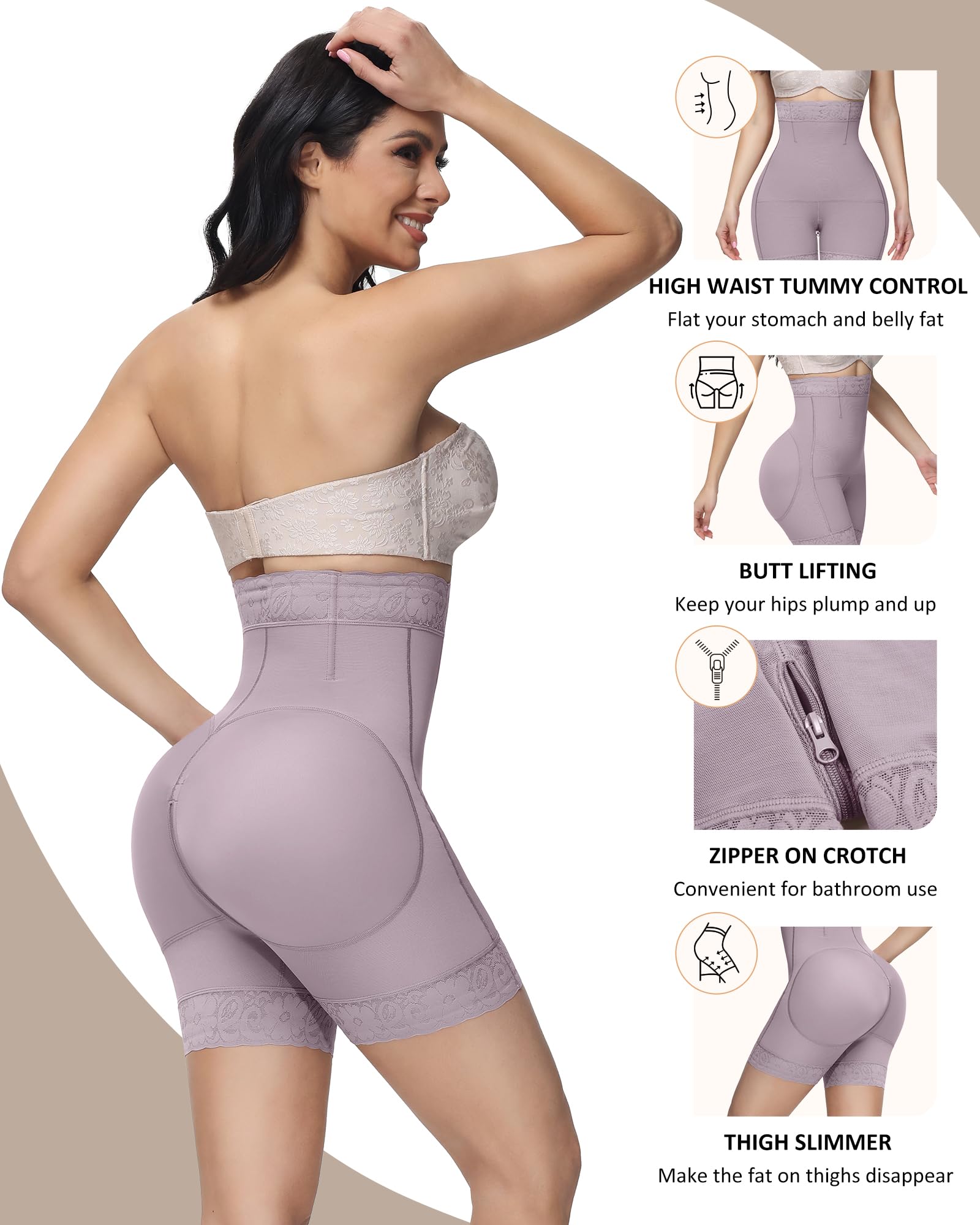 Women's Butt Lifting Shapewear Shorts - Tummy Control Compression Underwear