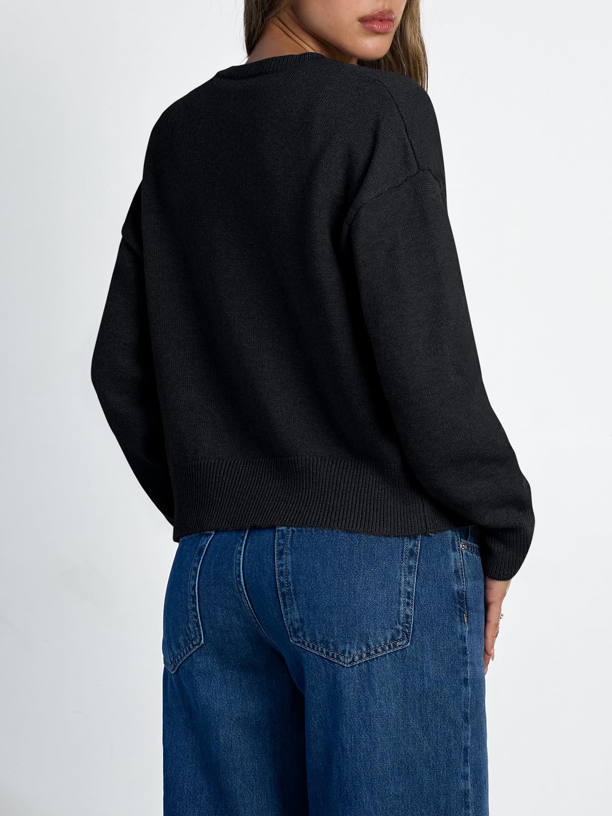 Women's Cropped Cardigan Sweaters - Lightweight Fall Button Up Knit