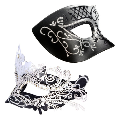 Masquerade Masks - Elegant Mardi Gras Party Masks - Premium Decorative Masks for Women and Men