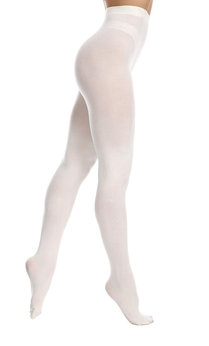 Women's 80 Den Opaque Tights - Soft Microfiber Pantyhose with 3D Stretch Technology