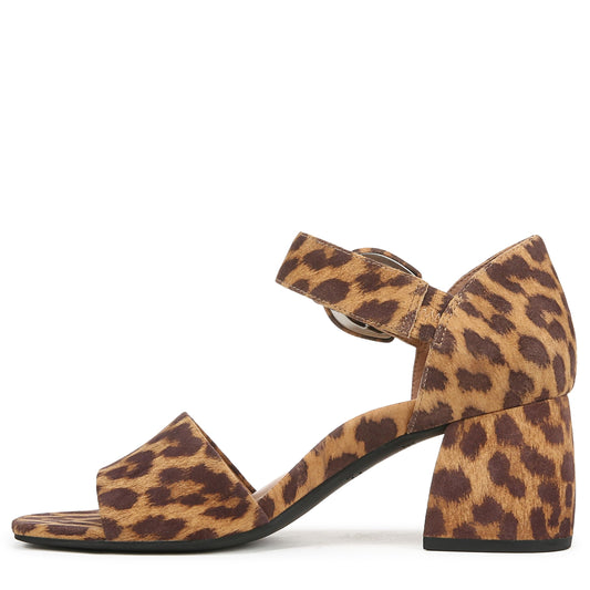 Vionic Womens Chardonnay Sandal Tan Leopard Suede