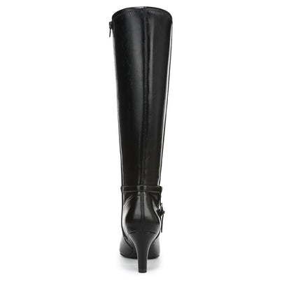 LifeStride Women's Galant Fashion Boot Black Faux Leather 5.5 M