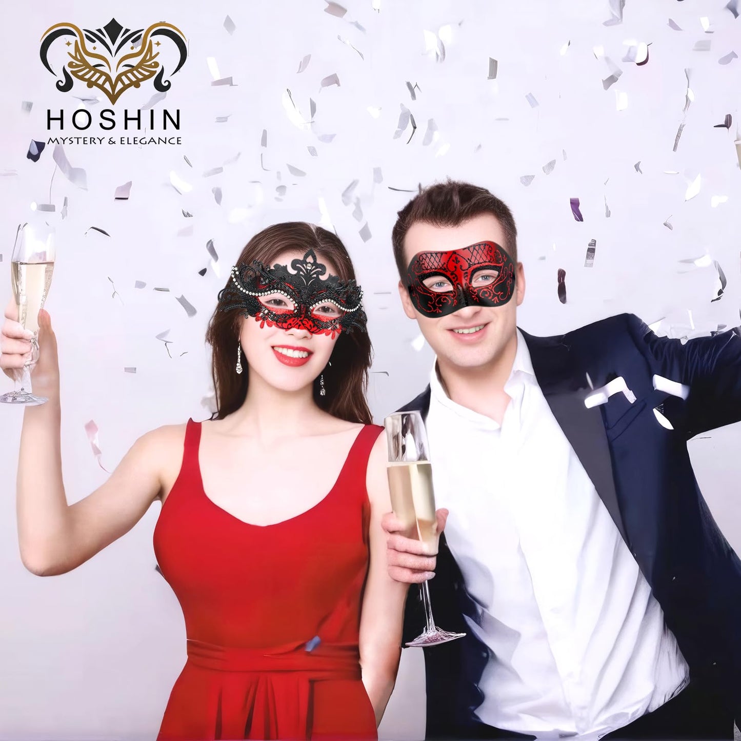 Masquerade Masks - Elegant Mardi Gras Party Masks - Premium Decorative Masks for Women and Men