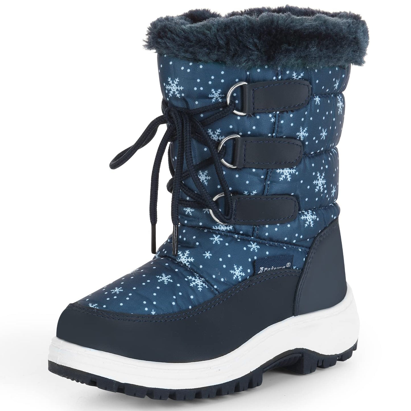 Apakowa Kids Girls Insulated Fur Winter Warm Snow Boots (Toddler/Little Kid)