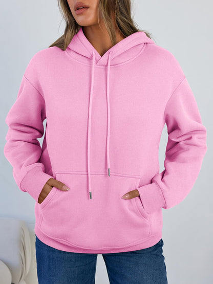 Women's Winter Fleece Sherpa Lined Hoodie - Warm Pullover Sweatshirt