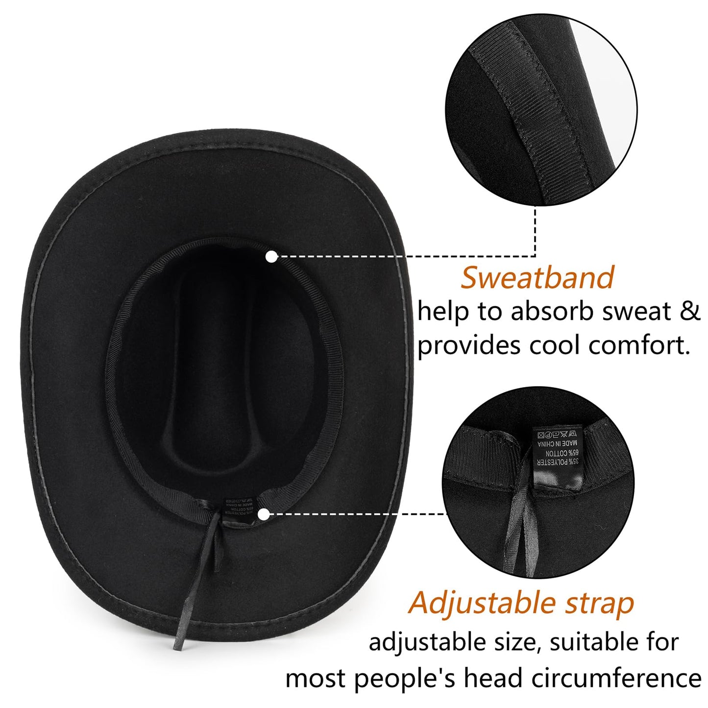 Women's Western Rhinestone Cowboy Hat - Bling Diamond Band Rodeo Fedora