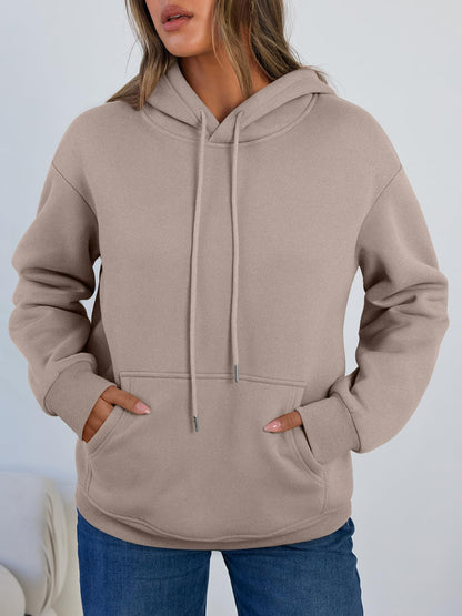 Women's Winter Fleece Sherpa Lined Hoodie - Warm Pullover Sweatshirt