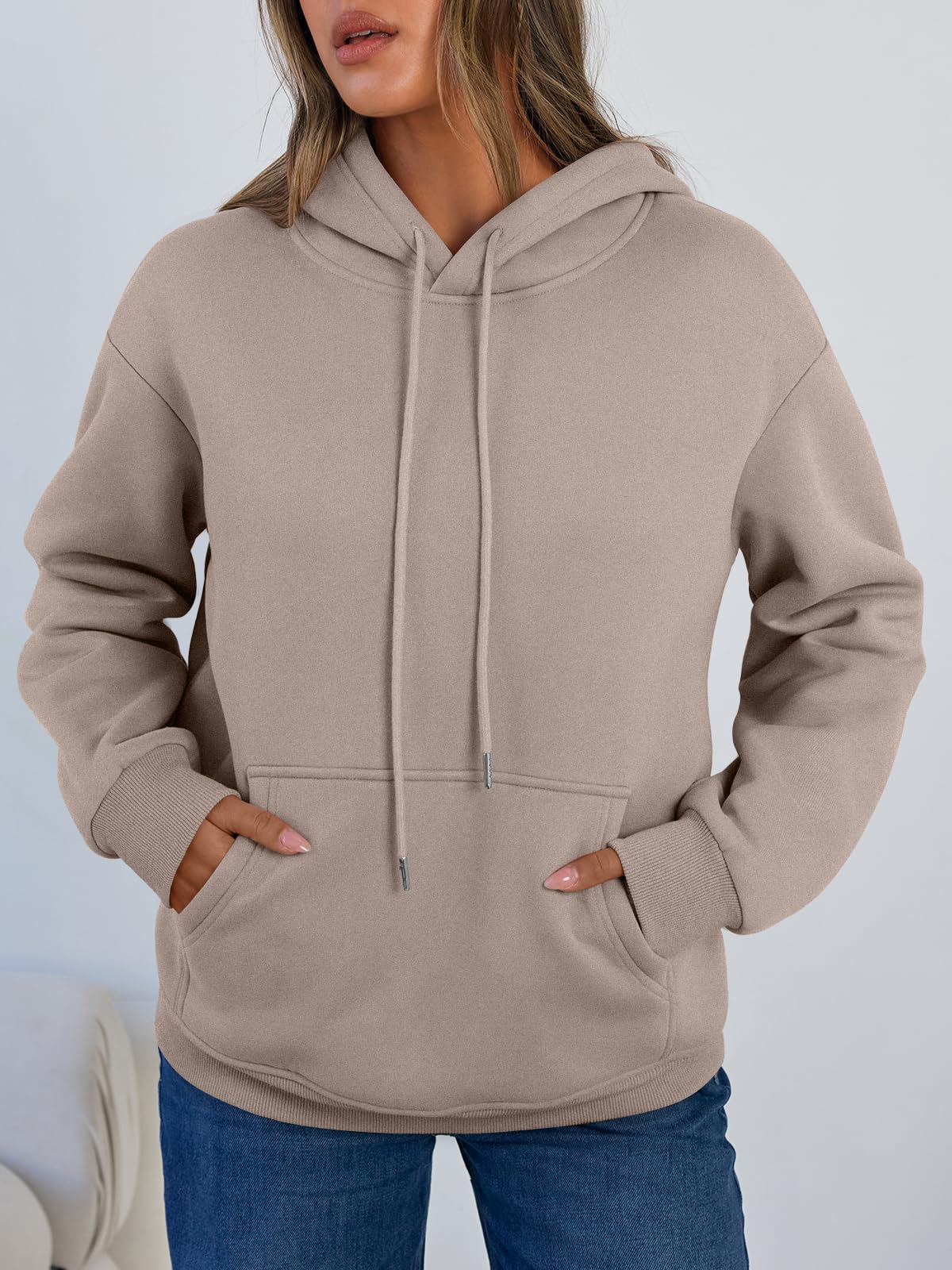 Women's Winter Fleece Sherpa Lined Hoodie - Warm Pullover Sweatshirt