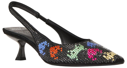 Kate Spade New York Space Invaders Slingback Pump, Black Multi, 5