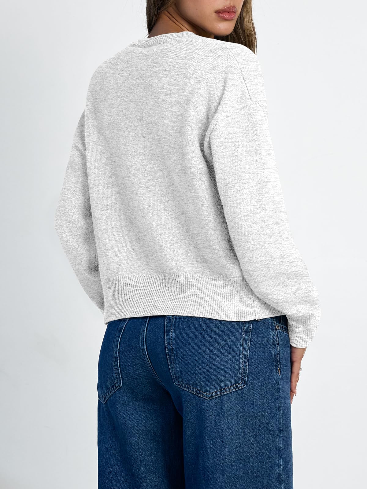 Women's Cropped Cardigan Sweaters - Lightweight Fall Button Up Knit