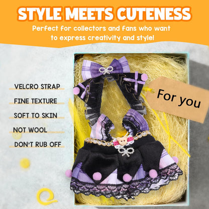 3 Piece Doll Clothes Set for 17cm Dolls - Handmade Crochet Outfit with Hat