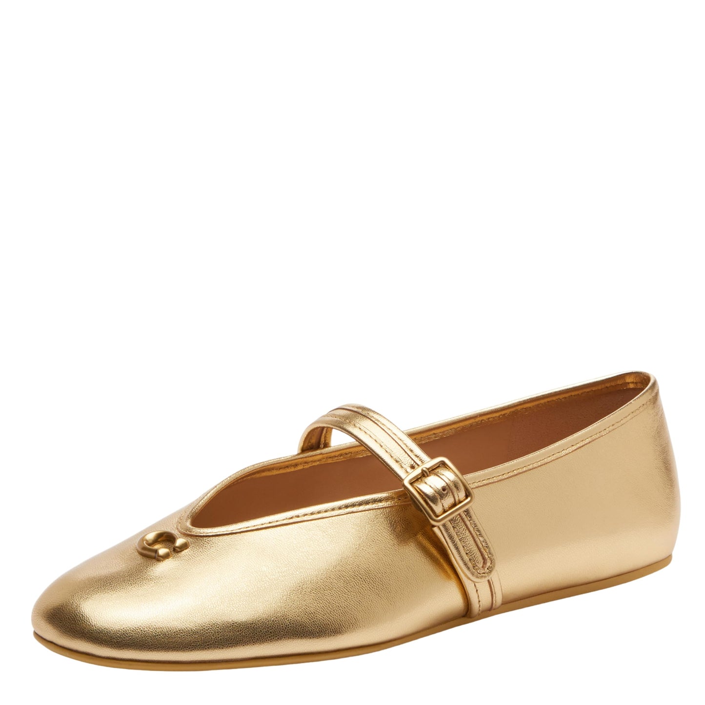 Coach Sculpted C Metallic Leather Soft Mary Jane