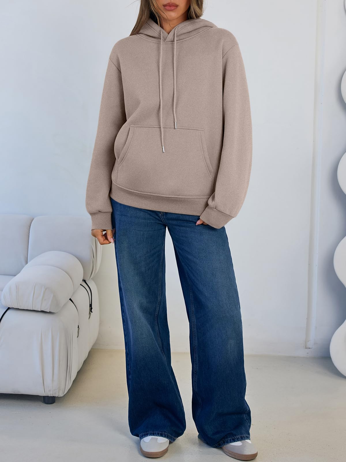 Women's Winter Fleece Sherpa Lined Hoodie - Warm Pullover Sweatshirt