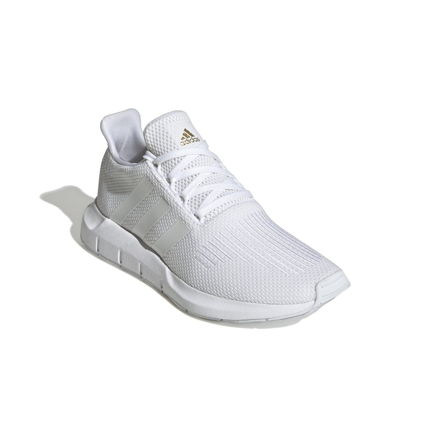 adidas Womens Swift Run White/White/Gold Metallic 7.5