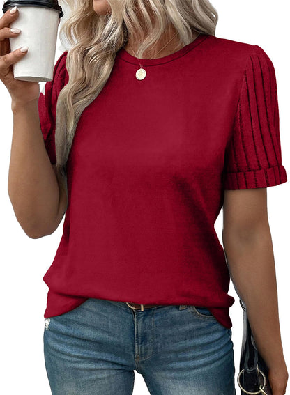 Women's Casual Short Sleeve T-Shirt Loose Fit Summer Top