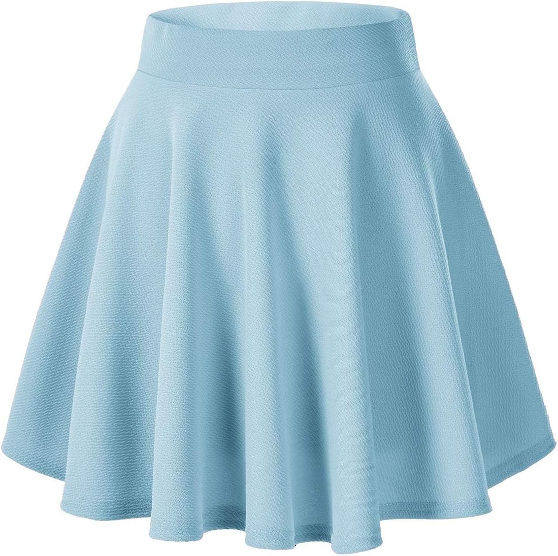 Women Flared Mini Skater Skirt - Stretchy A-Line Circle Skirt
