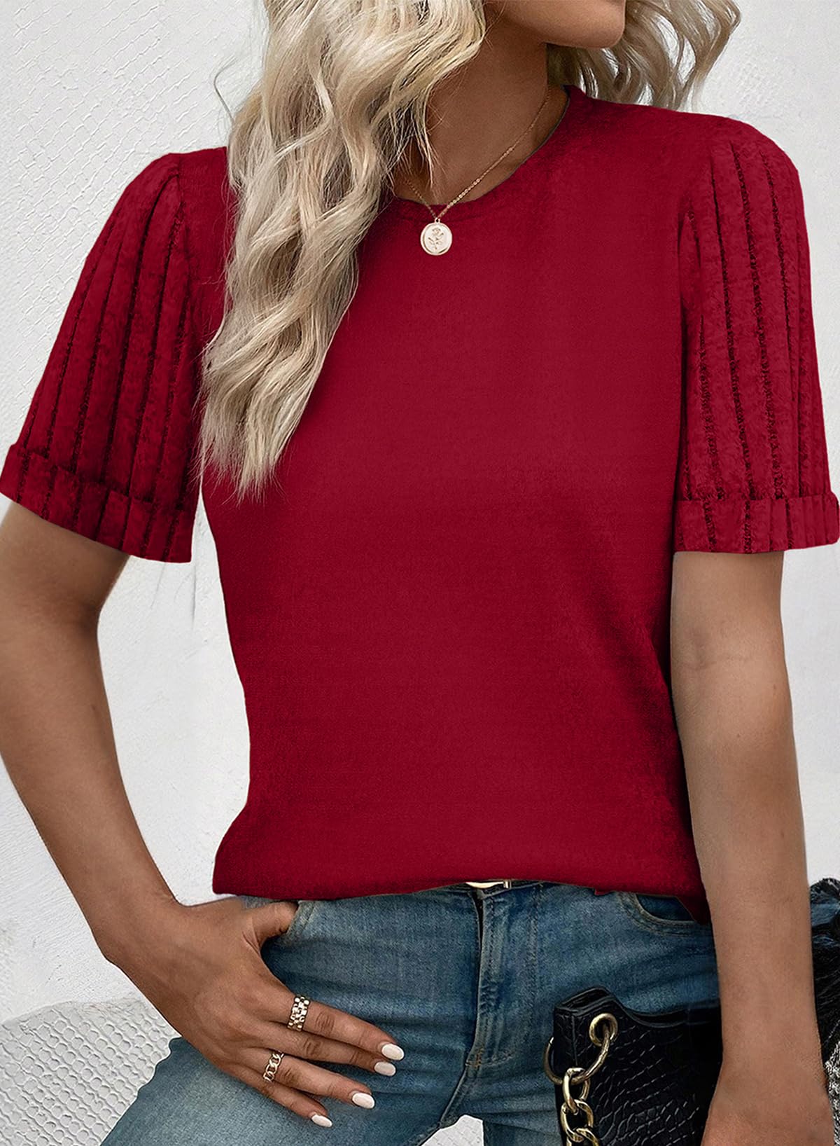 Women's Casual Short Sleeve T-Shirt Loose Fit Summer Top