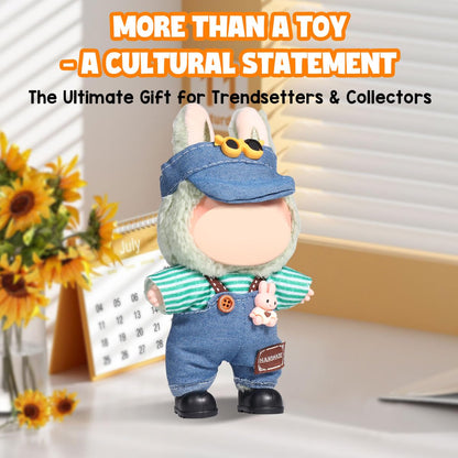 3 Piece Doll Clothes Set for 17cm Dolls - Handmade Crochet Outfit with Hat