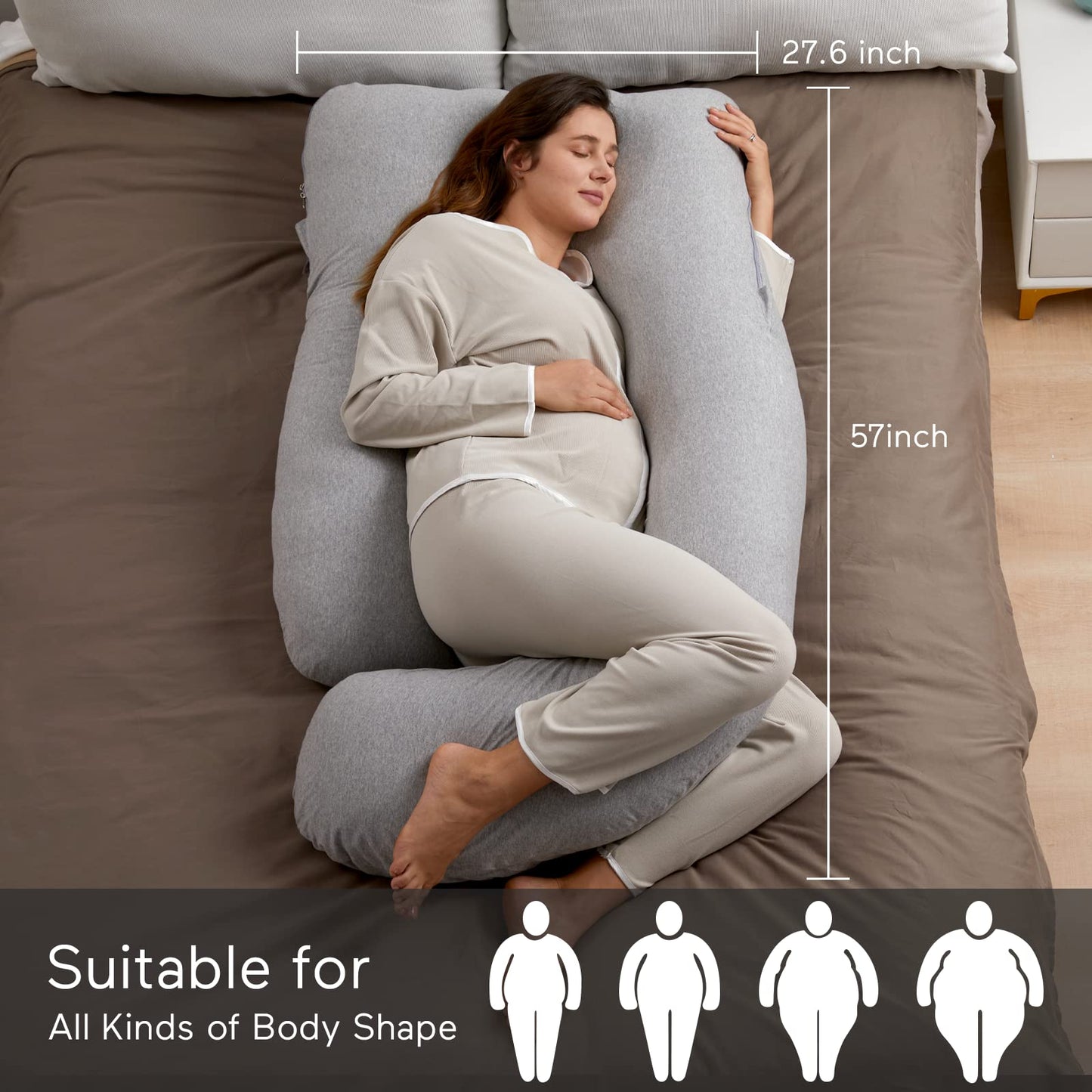 U-Shaped Full Body Pregnancy Pillow 57 Inch Maternity Support Pillow