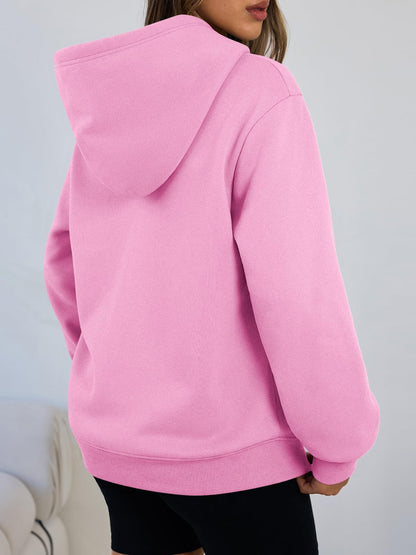 Women's Winter Fleece Sherpa Lined Hoodie - Warm Pullover Sweatshirt