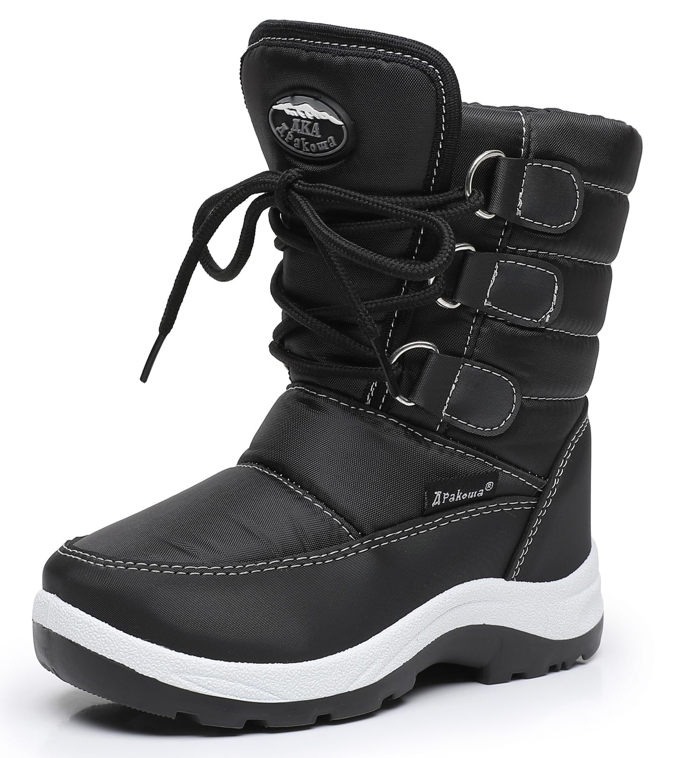 Apakowa Kids Girls Insulated Fur Winter Warm Snow Boots (Toddler/Little Kid)