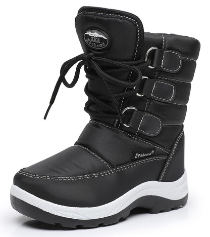 Apakowa Kids Girls Insulated Fur Winter Warm Snow Boots (Toddler/Little Kid)