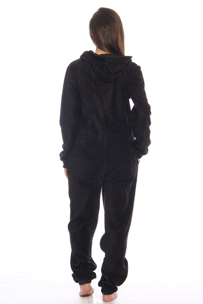Adult Onesie Pajamas Costume - Cozy Fleece Jumpsuit for Women Men