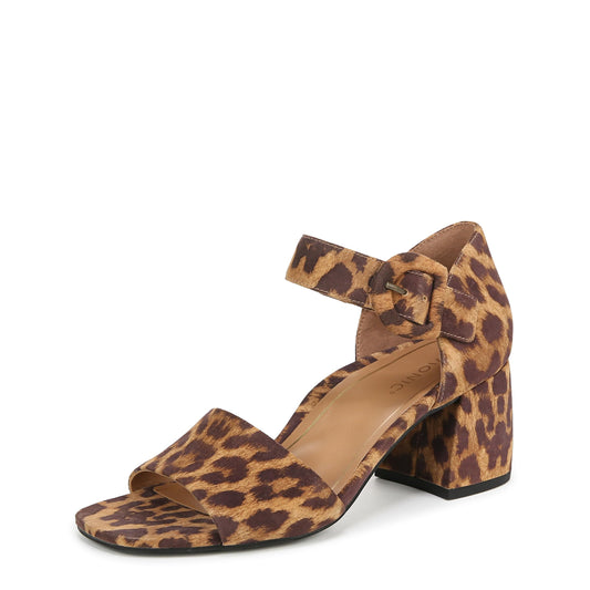 Vionic Womens Chardonnay Sandal Tan Leopard Suede