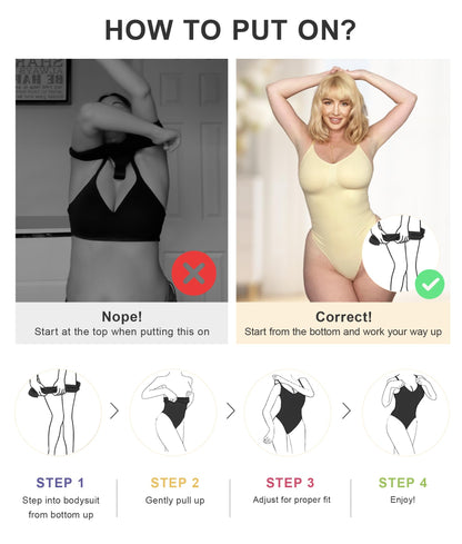 Women's Shapewear Bodysuit Tummy Control Seamless Body Shaper