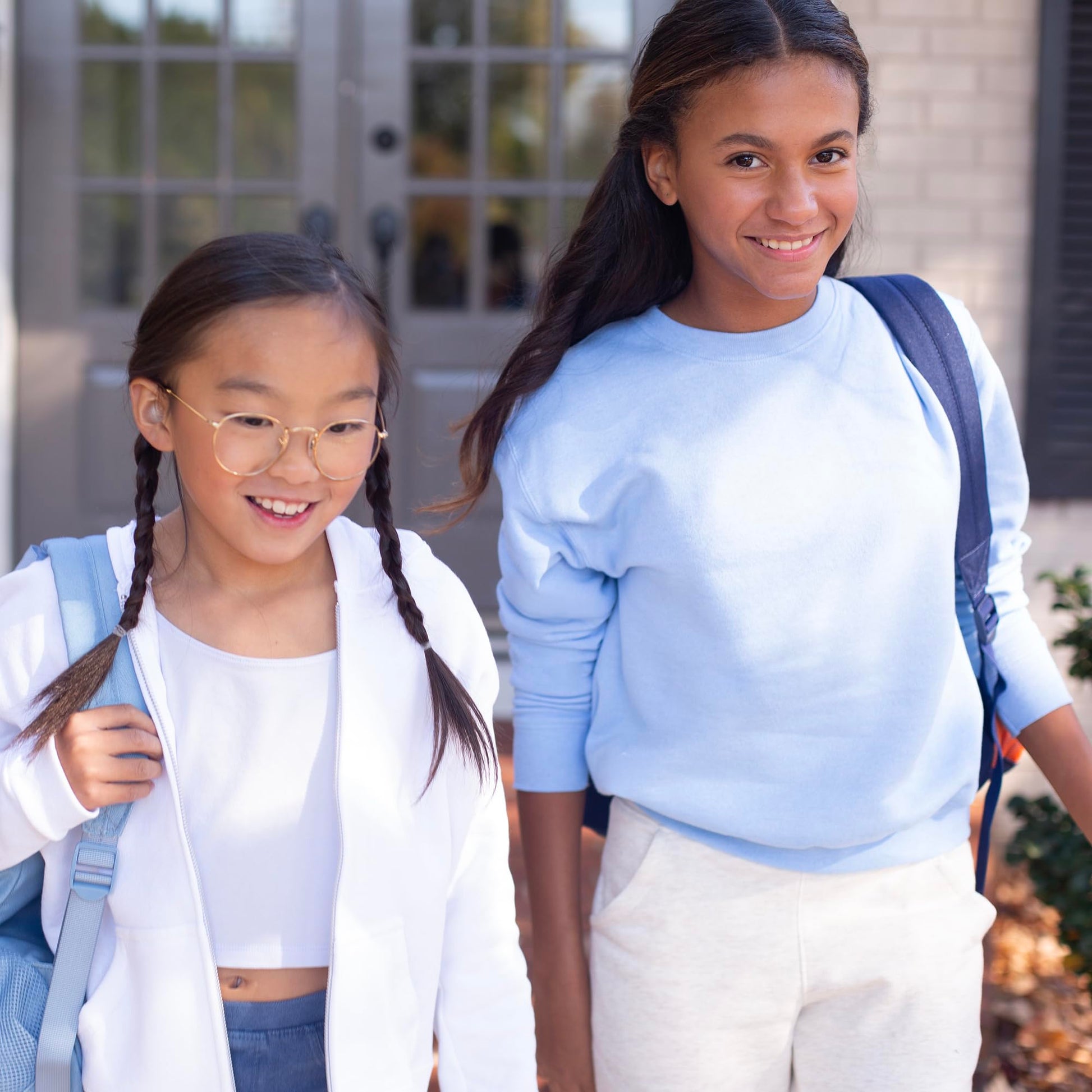 Girls Crewneck Sweatshirt - Soft Midweight Fleece Pullover EcoSmart