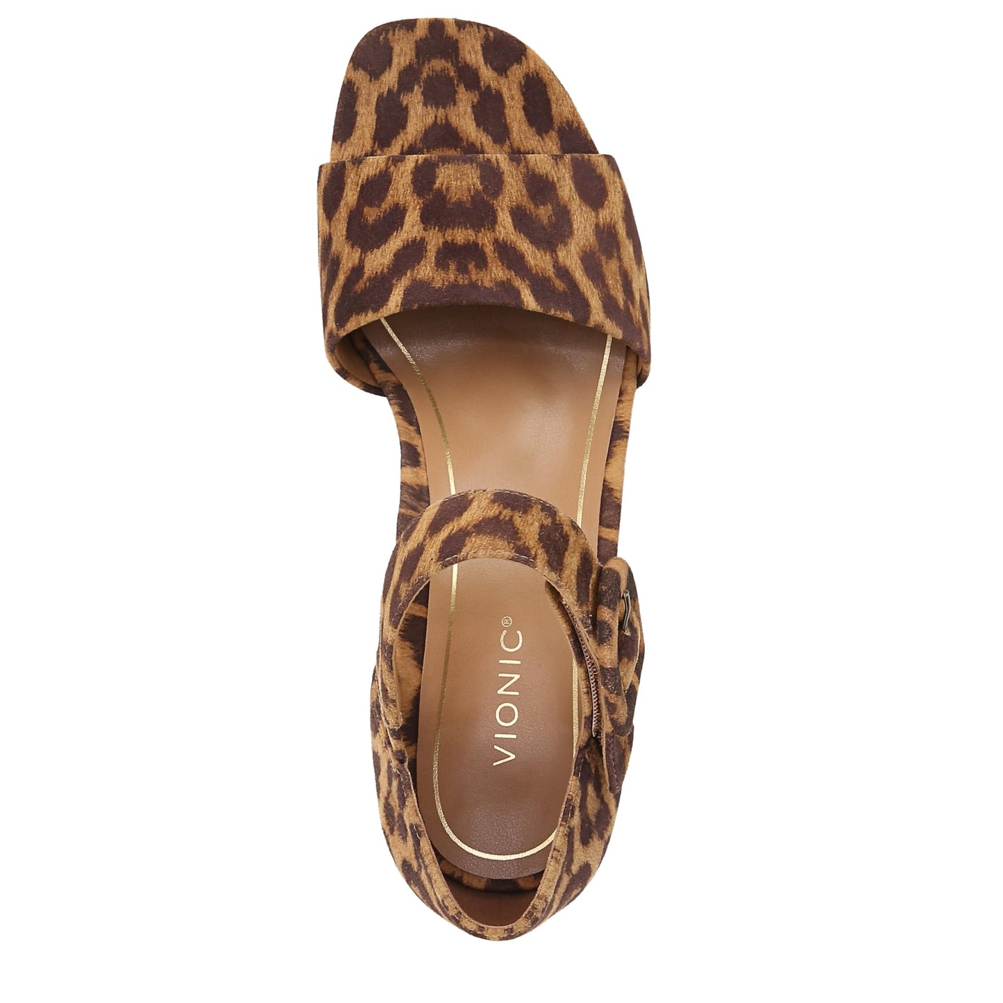 Vionic Womens Chardonnay Sandal Tan Leopard Suede