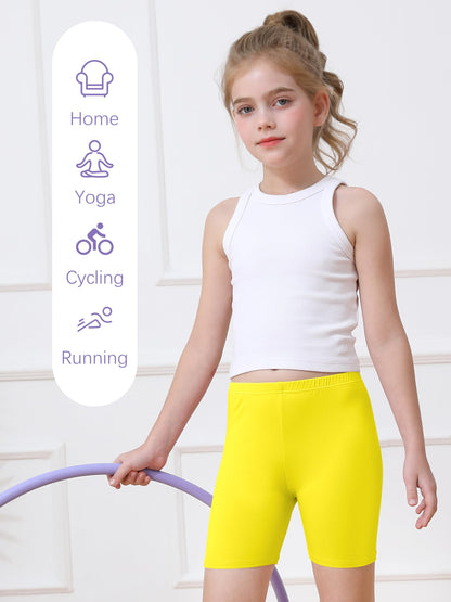 Girls Bike Shorts 6-Pack Under Dress Safety Shorts for Kids Toddlers