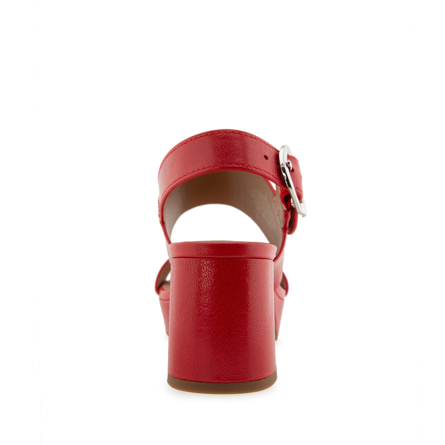 Aerosoles Women's Camera Platform Heeled Sandal, Racing Red Leather, 6W
