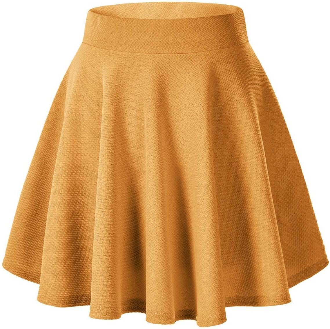 Women Flared Mini Skater Skirt - Stretchy A-Line Circle Skirt