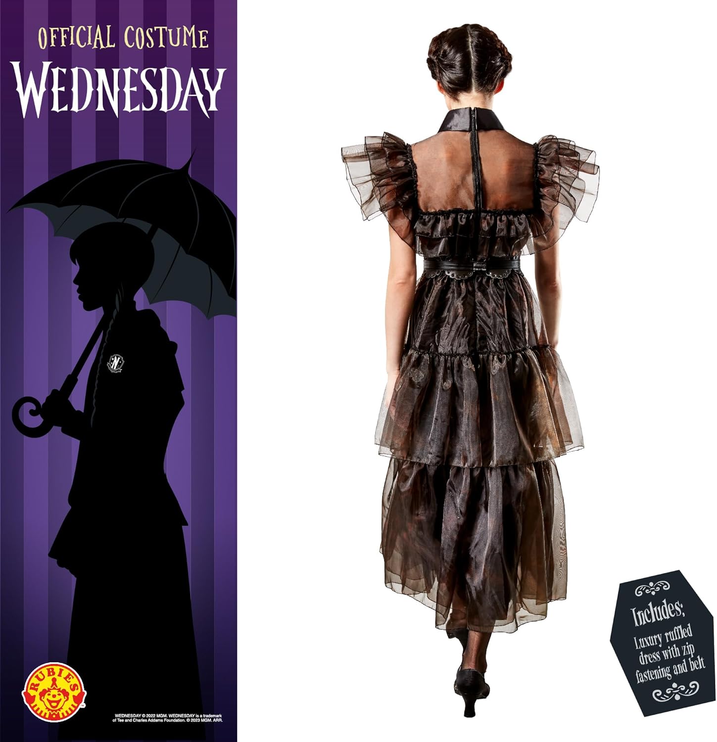 Wednesday Rave Dance Costume Dress Women - Gothic Party Halloween Outfit