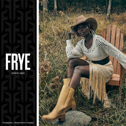 Frye Campus 14L Iconic Tall Boots for Women Crafted from Signature Montana Leather with Goodyear Welt Construction and Stacked Leather Heel – 13” Shaft Height, Bourbon - 7.5 M
