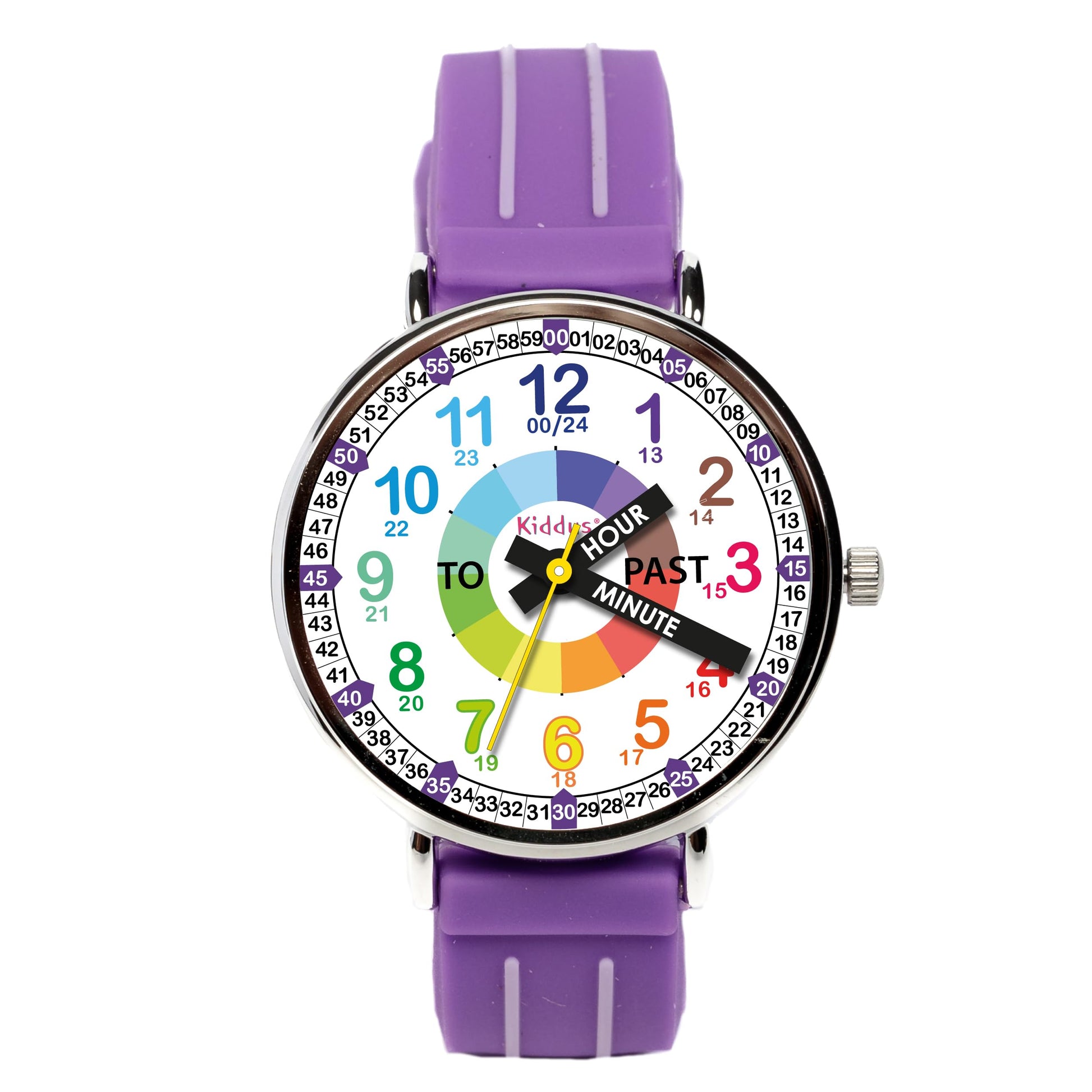 Kids Time Teacher Watch - Educational Analog Watch with Japanese Quartz Movement Ages 5-12