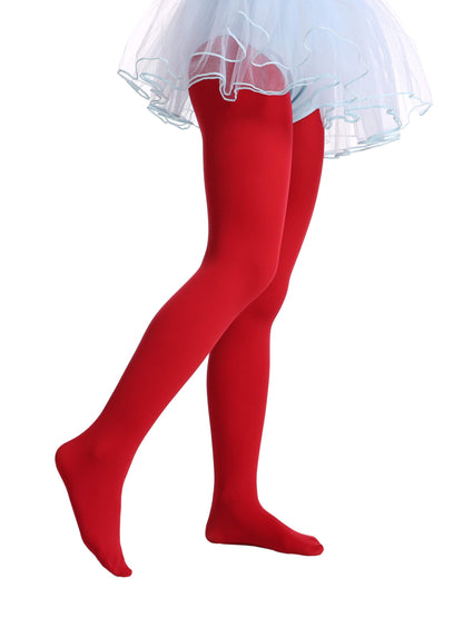 EVERSWE Girls Semi Opaque Footed Tights, Microfiber Tights