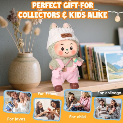 3 Piece Doll Clothes Set for 17cm Dolls - Handmade Crochet Outfit with Hat