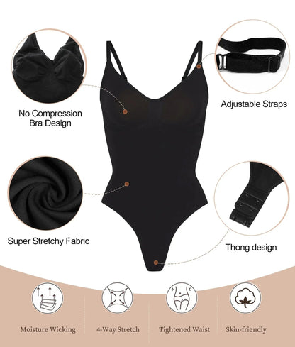 Women's Shapewear Bodysuit Tummy Control Seamless Body Shaper