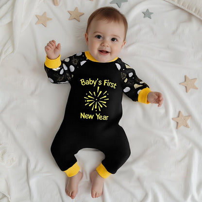 Baby Halloween Pumpkin Patch Romper - Long Sleeve Fall Winter Jumpsuit