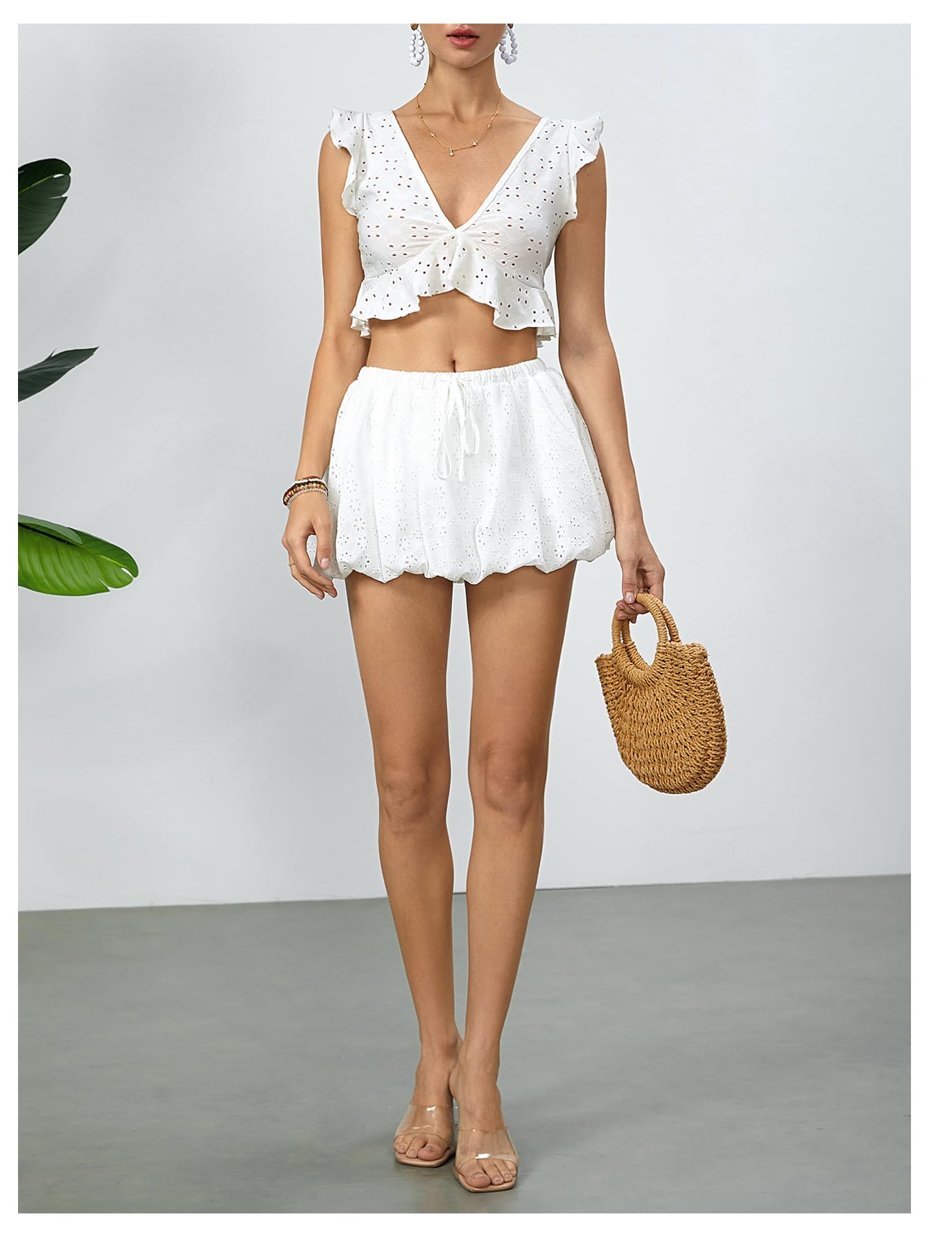 Bubble Skirt - Bubble Skort with Shorts Underneath - High Waisted Y2K Skirt Shorts for Women