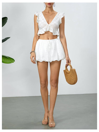 Bubble Skirt - Bubble Skort with Shorts Underneath - High Waisted Y2K Skirt Shorts for Women