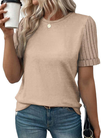 Women's Casual Short Sleeve T-Shirt Loose Fit Summer Top