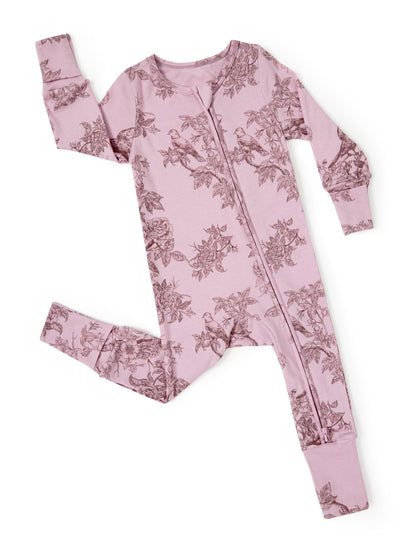 PATPAT Baby Footie Pajamas - Premium Tencel Lyocell & Wool Romper with 2-Way Zipper Petal Serenade
