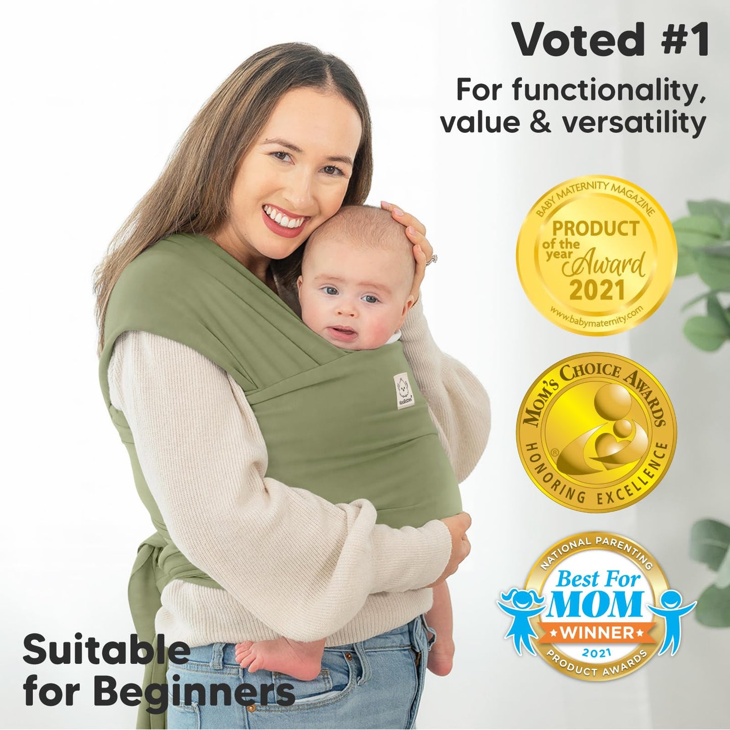 Baby Wrap Carrier Newborn to Toddler Hands-Free Infant Sling