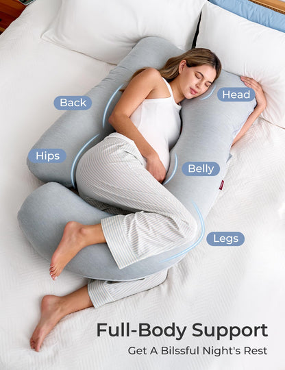 U-Shaped Full Body Pregnancy Pillow 57 Inch Maternity Support Pillow